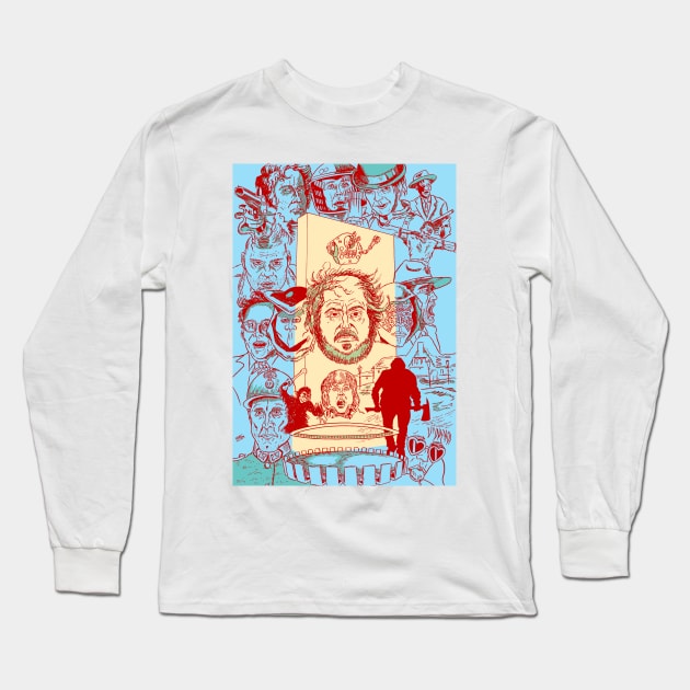 The Many Faces of Kubrick Long Sleeve T-Shirt by matjackson